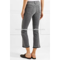 Cropped Mid-Rise Bootcut Jeans Herstellung Großhandel Mode Frauen Bekleidung (TA3053P)